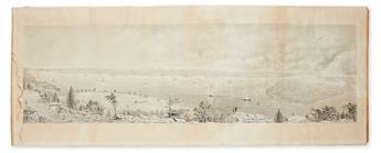 (NEW YORK CITY.) Billing, Frederick William. [Panoramic view of New York City from New Jersey.]